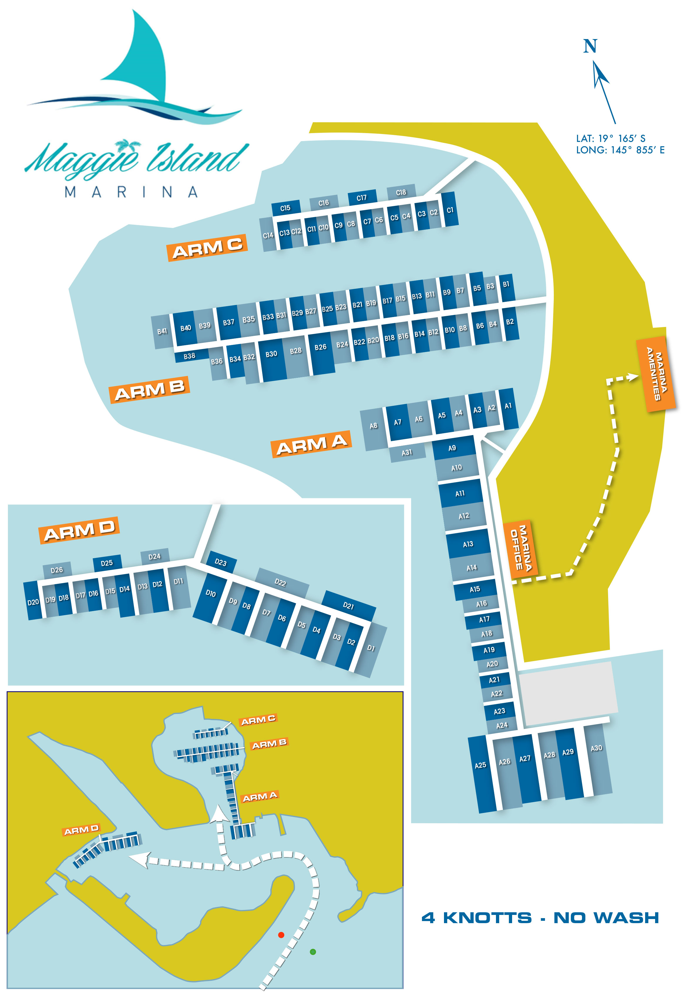 Magnetic Island Marina berth layout map